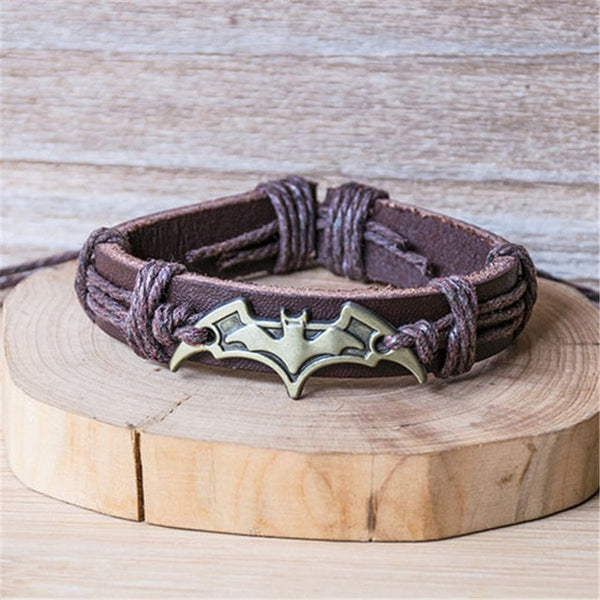 2017 New Handmade Leather Bracelet for Men and Women Batman Leather Bracelet  | Wish | Fashion bracelets jewelry, Handmade leather bracelets, Men vintage