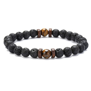 Tibetan Buddha Bracelet (Lava Stone) - 04