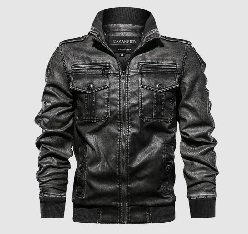 Casual Leather Jacket - 020