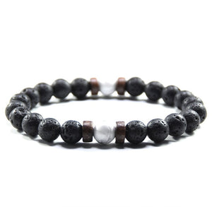 Tibetan Buddha Bracelet (Lava Stone) - 04