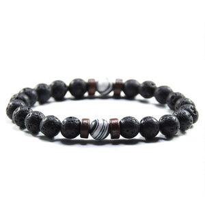 Tibetan Buddha Bracelet (Lava Stone) - 04